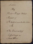 Lectures by Doctor Hugh Blair, Profesor [sic] of Rhetoric Belles Lettres in the University of Edinburgh